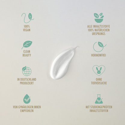 Garantien Inhaltsstoffe und Herstellung Intimcreme Nourish Care