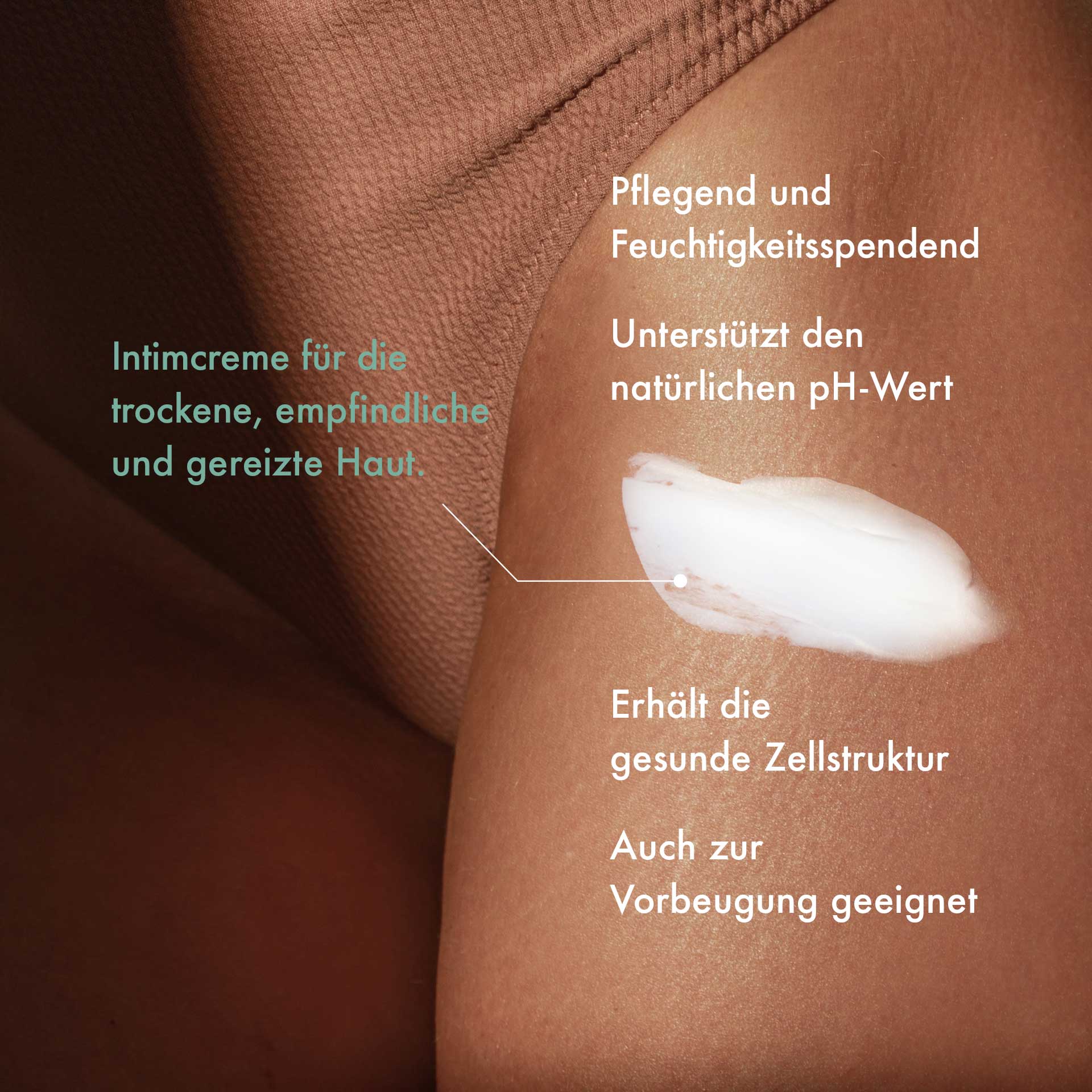 Feuchtigkeitsspendende Intimcreme für die trockene Haut