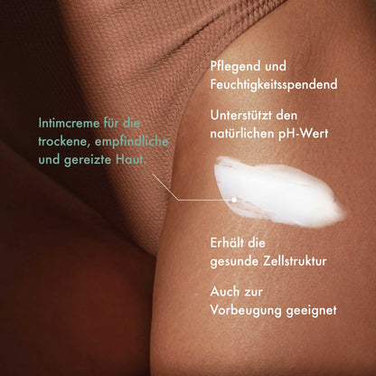 Feuchtigkeitsspendende Intimcreme für die trockene Haut